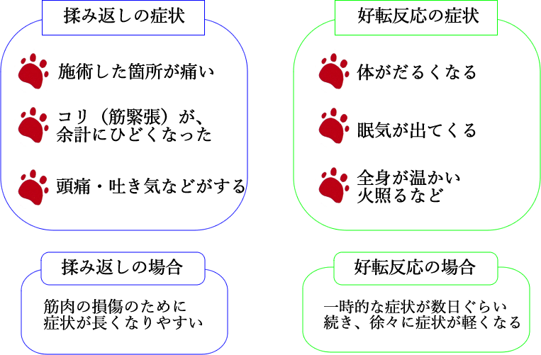 揉み返しと好転反応の見分け方